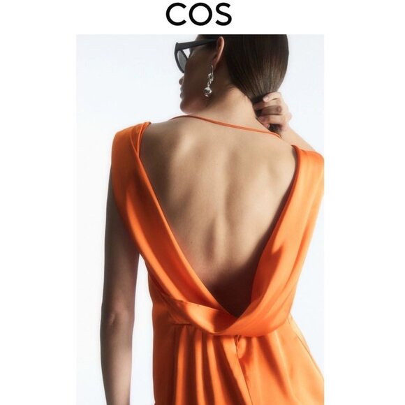 COS Orange Sheath Mini Dress with Bateau Neckline - Picture 2 of 5